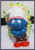 Indian Smurf (Feather Headdress) Action Figure