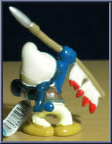 Indian Smurf (Spear) from Smurfs - Indians (Native Americans) manufactured by Peyo [Loose]