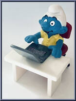 Laptop Smurf Action Figure
