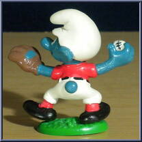 Pitcher Smurf from Smurfs - Baseball manufactured by Peyo [Loose]