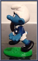 Runningback Smurf from Smurfs - Rugby manufactured by Peyo [Loose]