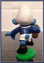Runningback Smurf from Smurfs - Rugby manufactured by Peyo [Loose]