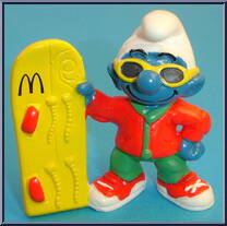 Snowboarder Smurf Action Figure