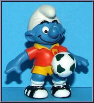 Soccer Smurf (Orange / Yellow Uniform) Action Figure