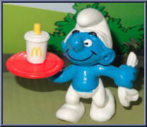 Waiter Smurf Action Figure