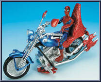 Web Cycle (Light and Sound) from Spider-Man (2000) - Vehicles manufactured by Toy Biz [Loose]