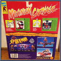 Carnage vs. Venom from Spider-Man - Maximum Carnage manufactured by Toy Biz [Back]