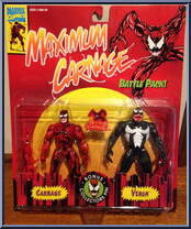 Carnage vs. Venom from Spider-Man - Maximum Carnage manufactured by Toy Biz [Front]