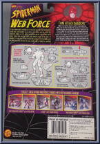 Daredevil (Tank Attack) from Spider-Man - Web Force manufactured by Toy Biz [Back]