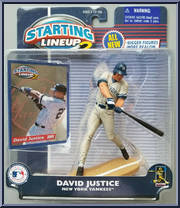 David Justice from Starting Lineup - Baseball - 2001 Series manufactured by Kenner [Front]