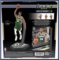 Giannis Antetokounmpo from Starting Lineup - Basketball - Basic Series manufactured by Hasbro [Back]