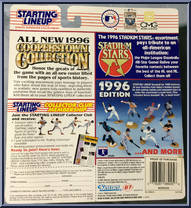 Joe Morgan from Starting Lineup - Cooperstown Collection - 1996 Series manufactured by Kenner [Back]