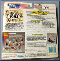 Lou Gehrig from Starting Lineup - Cooperstown Collection - 1994 Series manufactured by Kenner [Back]