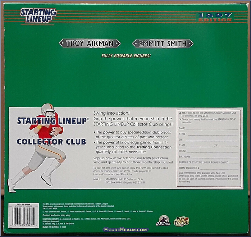 Emmitt Smith / Troy Aikman (Collector's Club) - Starting Lineup ...