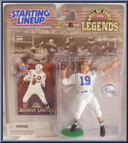 Johnny Unitas from Starting Lineup - Football - Hall of Fame Legends - 1999 manufactured by Kenner [Front]
