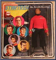 Mr. Scott (Scottie) from Star Trek - Series 2 manufactured by Mego [White Letters on Card]