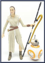 Rey (Jakku) & BB-8 (Force Awakens) from Star Wars - Black Series - Red - 6" Scale manufactured by Hasbro [Loose]