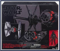 First Order Special Forces TIE Fighter (with First Order TIE Pilot) from Star Wars - Black Series - Red - 6" Scale - Vehicles manufactured by Hasbro [Front]