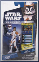 Clone Commander Cody from Star Wars - Clone Wars (2008) - Battle Game Cards manufactured by Hasbro [Front]