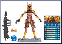 Clone Commander Jet from Star Wars - Clone Wars (2008) - Battle Game Cards manufactured by Hasbro [Loose]