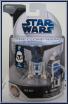 R2-D2 from Star Wars - Clone Wars (2008) - White / Blue Cards manufactured by Hasbro [Front]