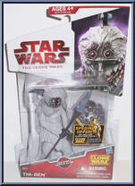 Thi-Sen from Star Wars - Clone Wars (2008) - White / Red Cards manufactured by Hasbro [Front]