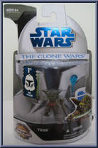 Yoda from Star Wars - Clone Wars (2008) - White / Blue Cards manufactured by Hasbro [Front]
