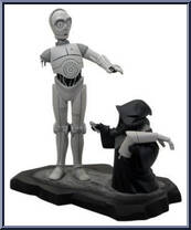 C-3PO & Jawa (Black & White) (Animated) from Star Wars - Maquettes manufactured by Gentle Giant [Loose]