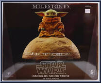 Grogu on Seeing Stone (Mandalorian) from Star Wars - Milestones manufactured by Gentle Giant [Front]