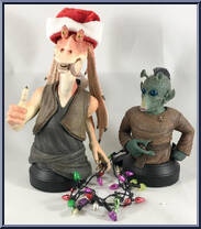 Jar Jar Binks with W. Wald (Holiday) from Star Wars - Mini-Busts manufactured by Gentle Giant [Loose]