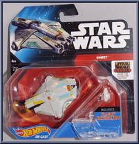 Ghost from Star Wars - Hot Wheels Starships - Black Card / White Letters manufactured by Mattel [Front]