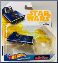 Han's Speeder from Star Wars - Hot Wheels Starships - White Card / Yellow Letters manufactured by Mattel [Front]