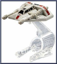 Rebel Snowspeeder from Star Wars - Hot Wheels Starships - Black Card / White Letters manufactured by Mattel [Loose]