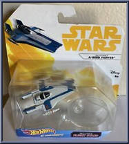 Resistance A-Wing Fighter from Star Wars - Hot Wheels Starships - White Card / Yellow Letters manufactured by Mattel [Front]