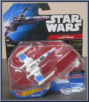 Resistance X-Wing Fighter from Star Wars - Hot Wheels Starships - Black Card / White Letters manufactured by Mattel [Front]
