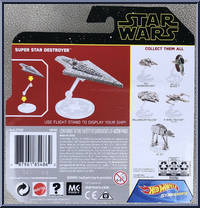Super Star Destroyer from Star Wars - Hot Wheels Starships - Yellow Outlined Letters manufactured by Mattel [Back]