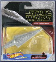 Super Star Destroyer from Star Wars - Hot Wheels Starships - Yellow Outlined Letters manufactured by Mattel [Front]