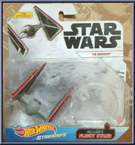 Tie Dagger from Star Wars - Hot Wheels Starships - White Card / Black Letters manufactured by Mattel [Front]