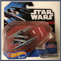 Vulture Droid from Star Wars - Hot Wheels Starships - Black Card / White Letters manufactured by Mattel [Front]