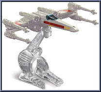 X-Wing Fighter Red 3 from Star Wars - Hot Wheels Starships - Blue Card / Yellow Letters manufactured by Mattel [Loose]