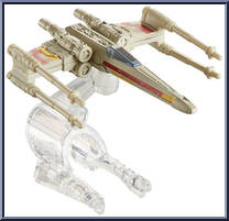 X-Wing Fighter Red 3 from Star Wars - Hot Wheels Starships - Black Card / White Letters manufactured by Mattel [Loose]