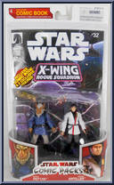 Wedge Antilles / Borsk Fey'lya (X-Wing Rogue Squadron) from Star Wars - Legacy Collection - Comic Packs - Red / White Packaging manufactured by Hasbro [Front]
