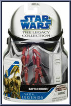 Battle Droid 2-Pack (Maroon) from Star Wars - Legacy Collection - Blue / White Cards - Saga Legends manufactured by Hasbro [Front]