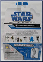 Saleucami Trooper from Star Wars - Legacy Collection - Blue / White Cards manufactured by Hasbro [Back]