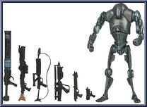 Super Battle Droid from Star Wars - Legacy Collection - Blue / White Cards - Saga Legends manufactured by Hasbro [Loose]
