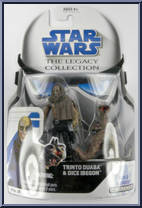 Trinto Duaba & Dice Ibegon from Star Wars - Legacy Collection - Blue / White Cards manufactured by Hasbro [Front]