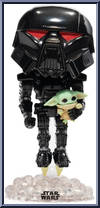 Dark Trooper with Grogu (Glows in the Dark) from Star Wars - Mandalorian - Pop! Vinyl Figures manufactured by Funko [Loose]
