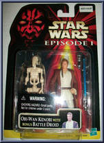 Obi-Wan Kenobi (Tatooine with Battle Droid) from Star Wars - Phantom Menace - Foreign Exclusive manufactured by Hasbro [Front]