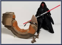 Sith Speeder and Darth Maul from Star Wars - Phantom Menace - Vehicles manufactured by Hasbro [Loose]