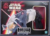 Sith Speeder and Darth Maul from Star Wars - Phantom Menace - Vehicles manufactured by Hasbro [Front]